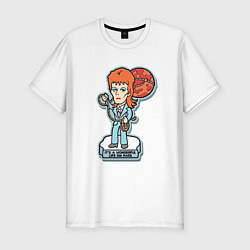 Мужская slim-футболка David Bowie - Its a wonderful life on mars