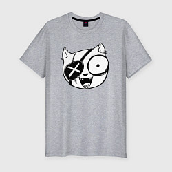 Мужская slim-футболка Пират кот
