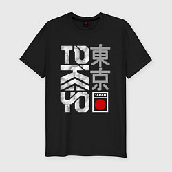 Мужская slim-футболка Токио типографика