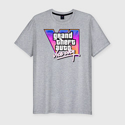 Футболка slim-fit Gta 6 vice city, цвет: меланж