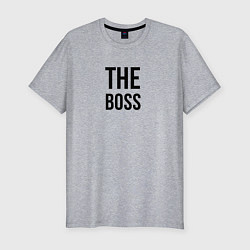 Мужская slim-футболка The boss - Couple
