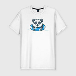 Футболка slim-fit Панда на чиле, цвет: белый