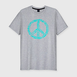 Мужская slim-футболка Peace life