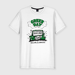 Мужская slim-футболка Green Day welcome to paradise