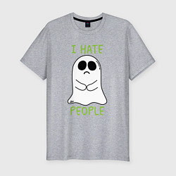 Мужская slim-футболка Ненавижу людей