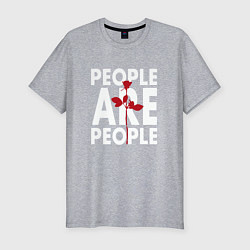 Футболка slim-fit Depeche Mode - People are people rose, цвет: меланж