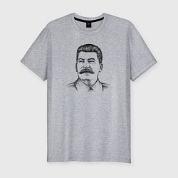 Мужская slim-футболка Сталин анфас