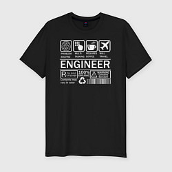 Мужская slim-футболка Знаки инженера