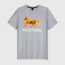 Футболка slim-fit Mustang firely art, цвет: меланж