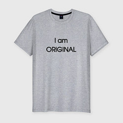 Футболка slim-fit I am original, цвет: меланж