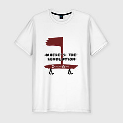 Футболка slim-fit Depeche Mode - Revolution flag, цвет: белый