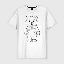 Мужская slim-футболка Медвежонок стоит