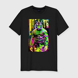 Мужская slim-футболка Dude tiger - neon