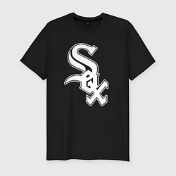 Мужская slim-футболка Chicago white sox - baseball
