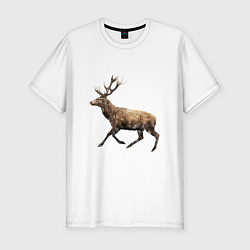 Мужская slim-футболка Рогатый олень
