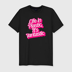 Мужская slim-футболка Barbie life in plastic