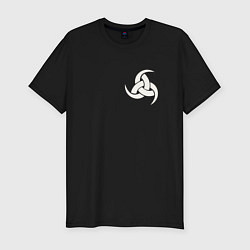 Мужская slim-футболка Символ рог одина