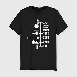Футболка slim-fit Тардис бесконечности, цвет: черный