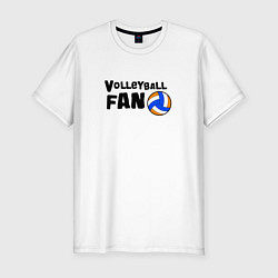 Мужская slim-футболка Фанат волейбола