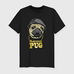 Мужская slim-футболка Notorious pug