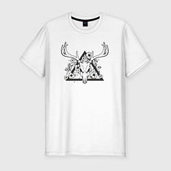 Мужская slim-футболка Dead deer