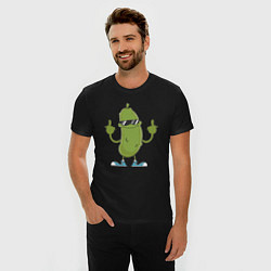Футболка slim-fit Огуречный привет, цвет: черный — фото 2