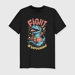 Мужская slim-футболка Fight Dark