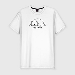 Футболка slim-fit Too much black cat, цвет: белый