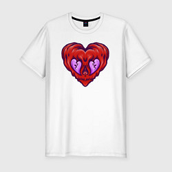 Футболка slim-fit Evil heart, цвет: белый