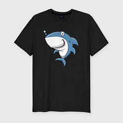 Мужская slim-футболка Cute shark