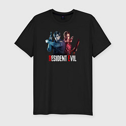 Мужская slim-футболка Resident Evil game color