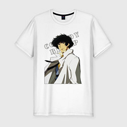 Футболка slim-fit Spike из аниме cowboy bebop, цвет: белый