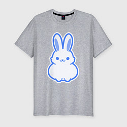 Футболка slim-fit White bunny, цвет: меланж