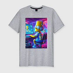 Мужская slim-футболка Bart Simpson - esports