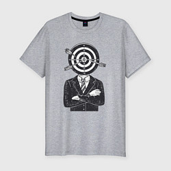 Футболка slim-fit Человек дартс, цвет: меланж