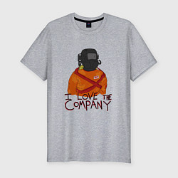 Мужская slim-футболка Я люблю свою компанию Lethal company