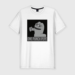 Мужская slim-футболка One punch pepe