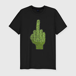 Мужская slim-футболка Cactus fuck