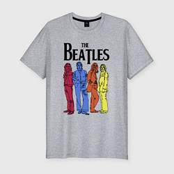 Футболка slim-fit The Beatles all, цвет: меланж