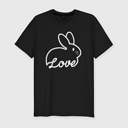 Мужская slim-футболка Love bunny