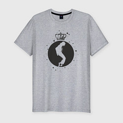 Футболка slim-fit Michael Jackson king, цвет: меланж