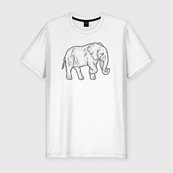Мужская slim-футболка Elephant