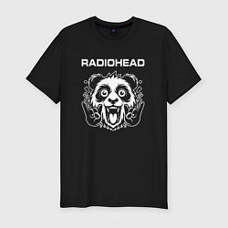 Мужская slim-футболка Radiohead rock panda