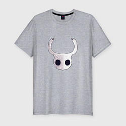 Мужская slim-футболка Hollow Knight - жуткая маска
