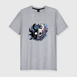 Футболка slim-fit Hollow Knight - талисман, цвет: меланж