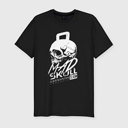 Мужская slim-футболка Mad skull crossfit
