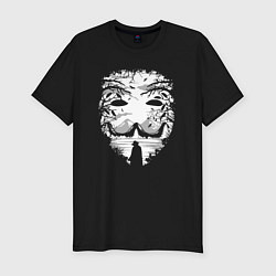Мужская slim-футболка Анонимус иллюзия горная