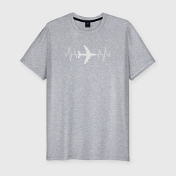 Мужская slim-футболка Пульс авиации