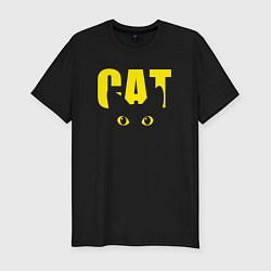 Мужская slim-футболка Cat облик