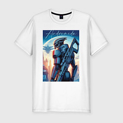 Мужская slim-футболка Mass Effect - alien andromeda ai art